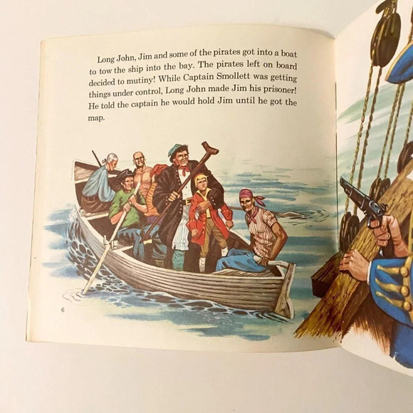 Vintage 1971 Disney Treasure Island  7 Inch Record and Book - Picture 7 of 14